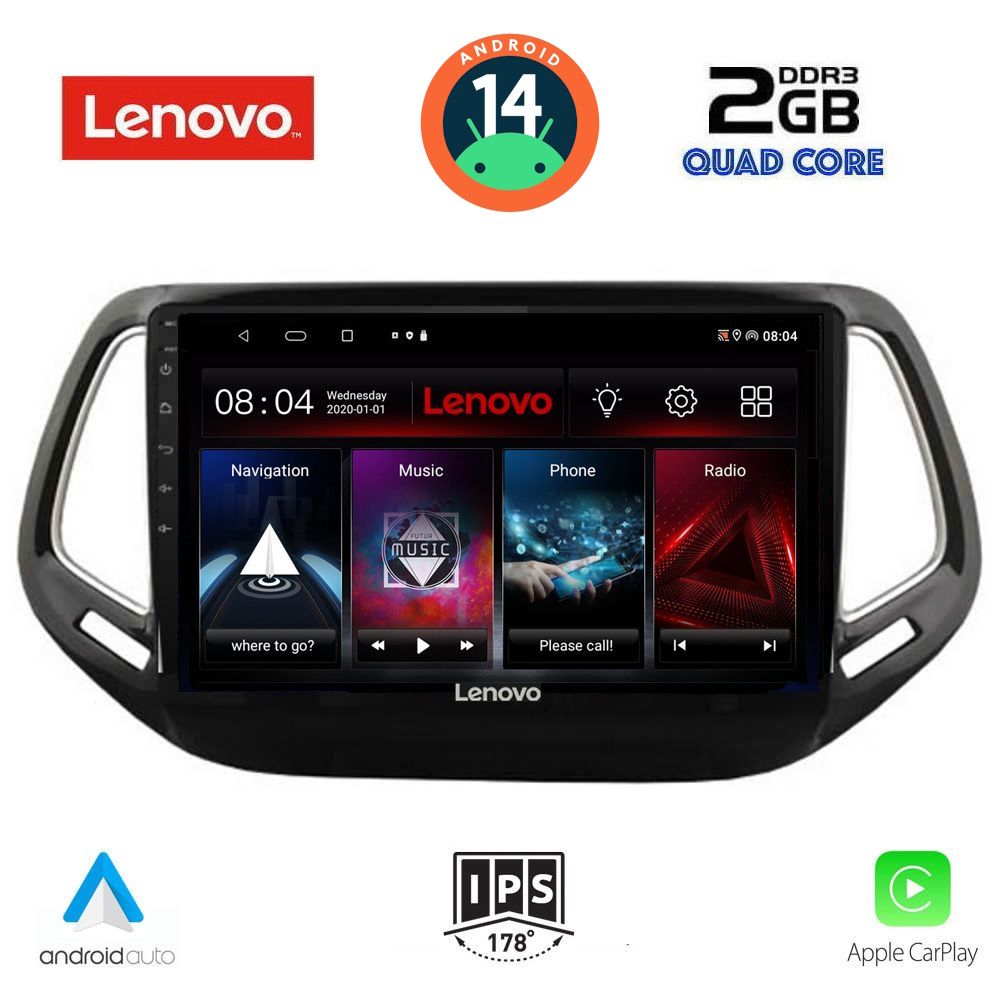 LENOVO LVD 2278_CPA (10inc) MULTIMEDIA TABLET for JEEP COMPASS mod. 2016-2021