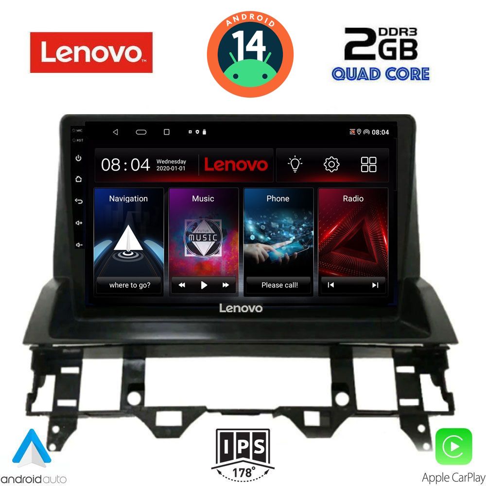 LENOVO LVD 2376_CPA DASH (10inc) MULTIMEDIA TABLET for MAZDA 6 mod. 2002-2008