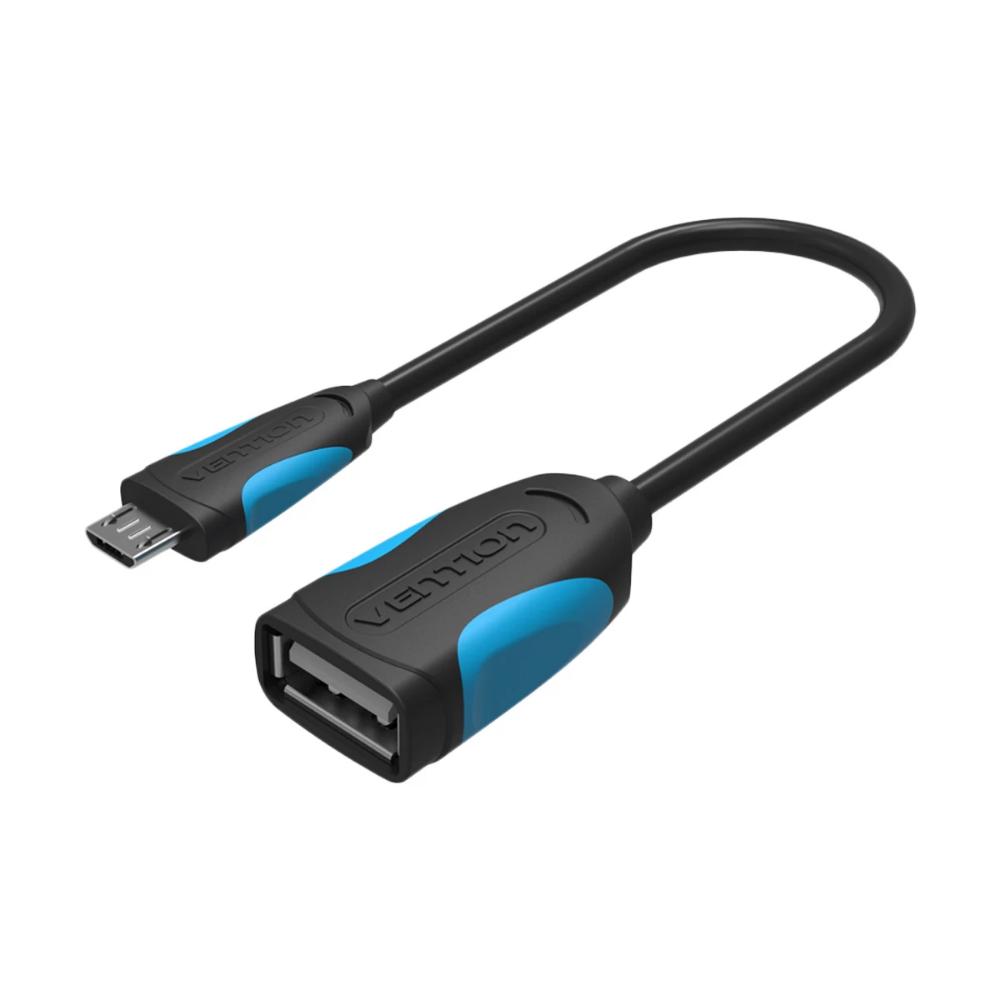 VENTION USB 2.0 A Female to Micro B Male OTG Cable 0.25M Black (VAS-A07-B025) (VENVAS-A07-B025)