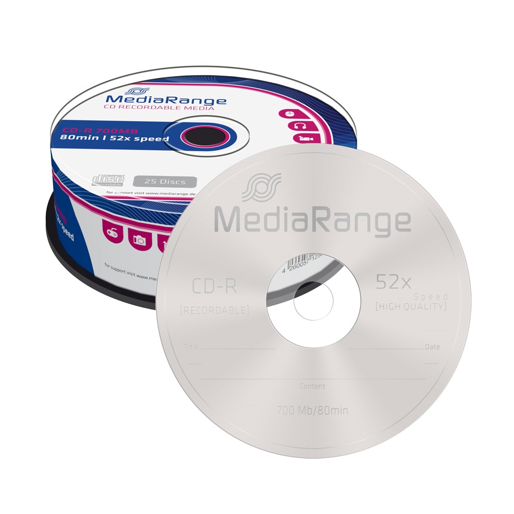 MediaRange CD-R 80' 700MB 52x Cake x 25 (MR201)