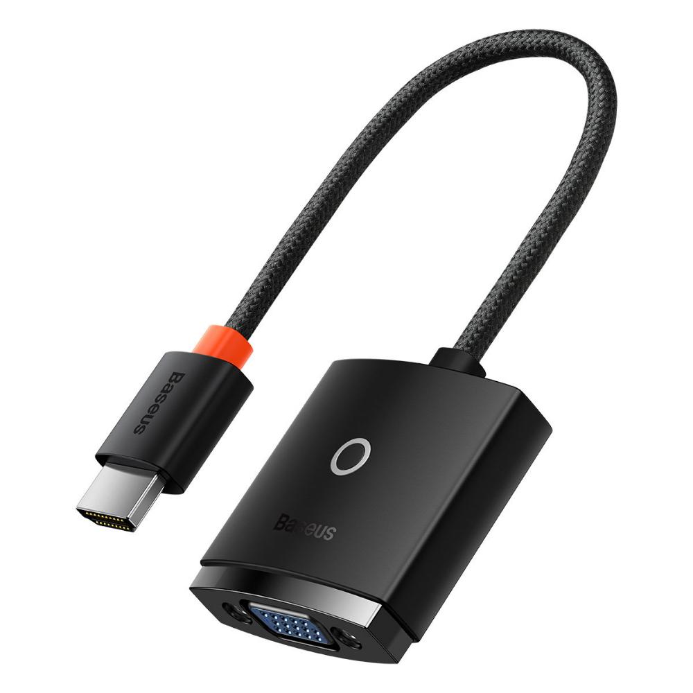 Baseus Lite Series Μετατροπέας HDMI male σε 3.5mm / VGA female Μαύρο (WKQX010101) (BASWKQX010101)