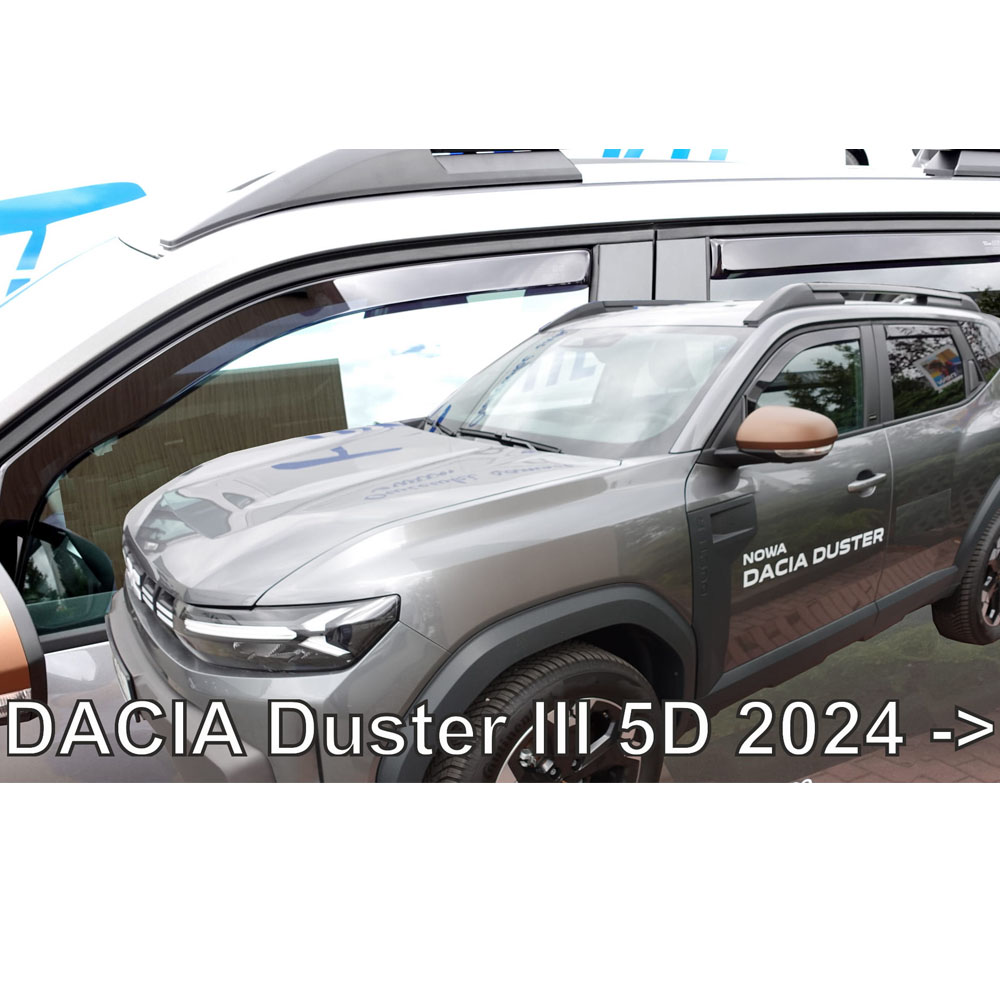 ΑΝΕΜ.SET13126 ΑΝΕΜΟΘΡΑΥΣΤΕΣ ΓΙΑ DACIA DUSTER 5D 2024+ ΣΕΤ ΑΥΤΟΚΙΝΗΤΟΥ ΑΠΟ ΕΥΚΑΜΠΤΟ ΦΙΜΕ ΠΛΑΣΤΙΚΟ HEKO - 4 ΤΕΜ