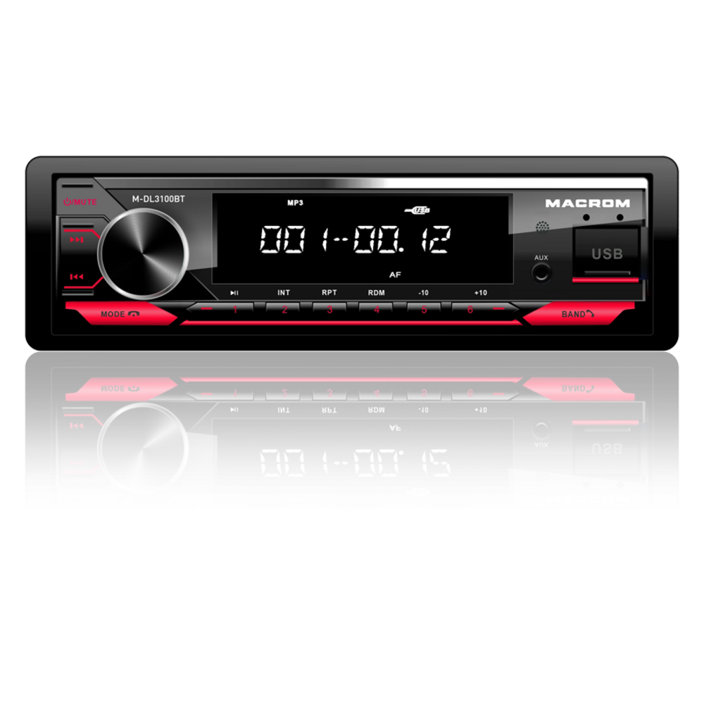 Macrom μ-Dl3100bt 1din am / fm-rds Δέκτης με Bluetooth, usb και sd Άμεση Παράδοση