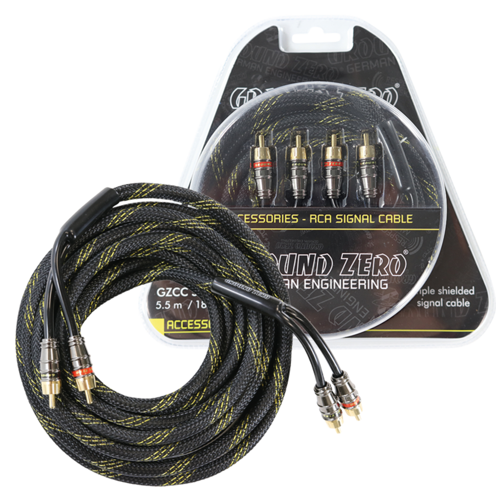 Ground Zero Gzcc 1.0x-tp 1.0 m High Quality rca Cable With Metal Connectors Άμεση Παράδοση