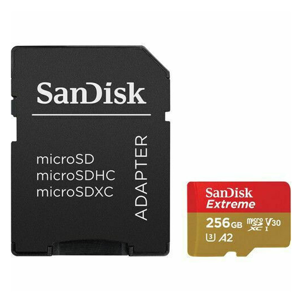 SanDisk Extreme Flash Memory Card 256 GB microSDXC UHS-I (SDSQXAV-256G-GN6MA) (SANSDSQXAV-256G-GN6MA)