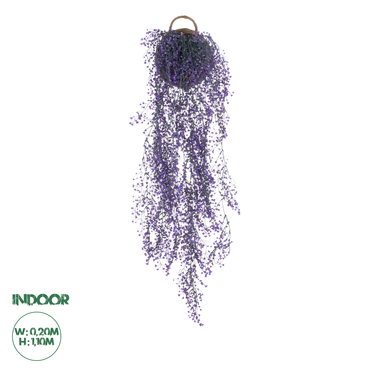 GloboStar® Artificial Garden GOLDEN BELL WILLOW 3 HANGING PLANT 20631 Κρεμαστό Τεχνητό Διακοσμητικό Φυτό Ιτίας Y110cm