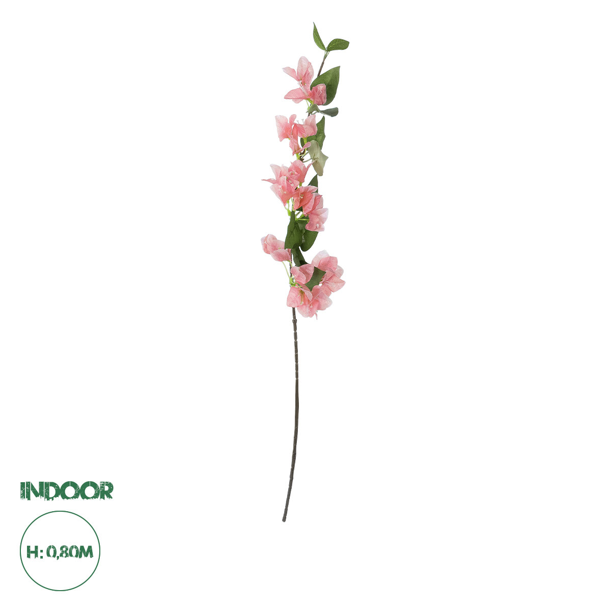 GloboStar® Artificial Garden BOUGAUVILLEA BRANCH 20655 Τεχνητό Διακοσμητικό Κλαδί Μπουκανβίλιας Ροζ - Πορτοκαλί Y80cm