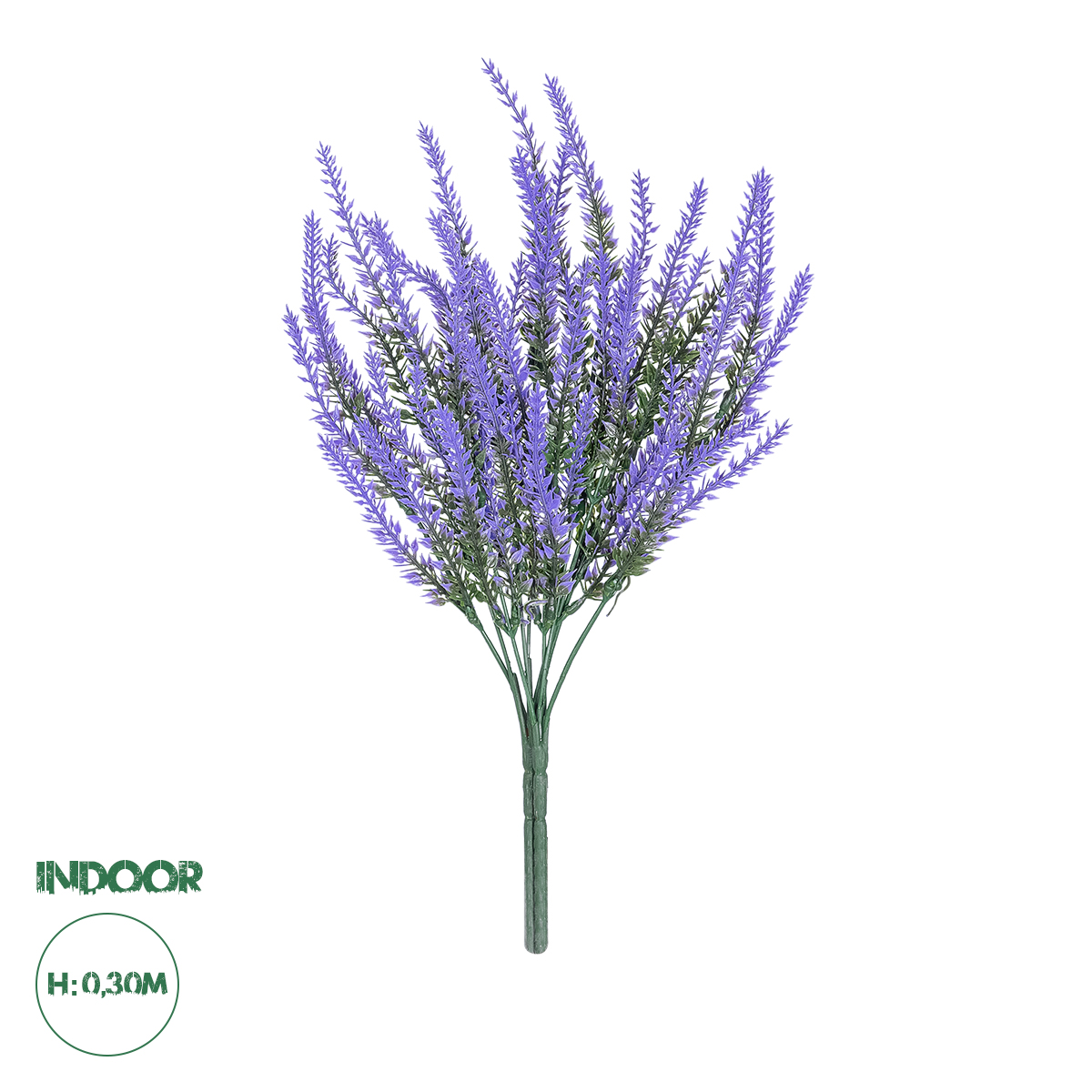 GloboStar® Artificial Garden LAVENDER BRANCH 21062 Διακοσμητικό Κλαδί Λεβάντας σετ 2 τεμάχια Φ15 x Υ30cm