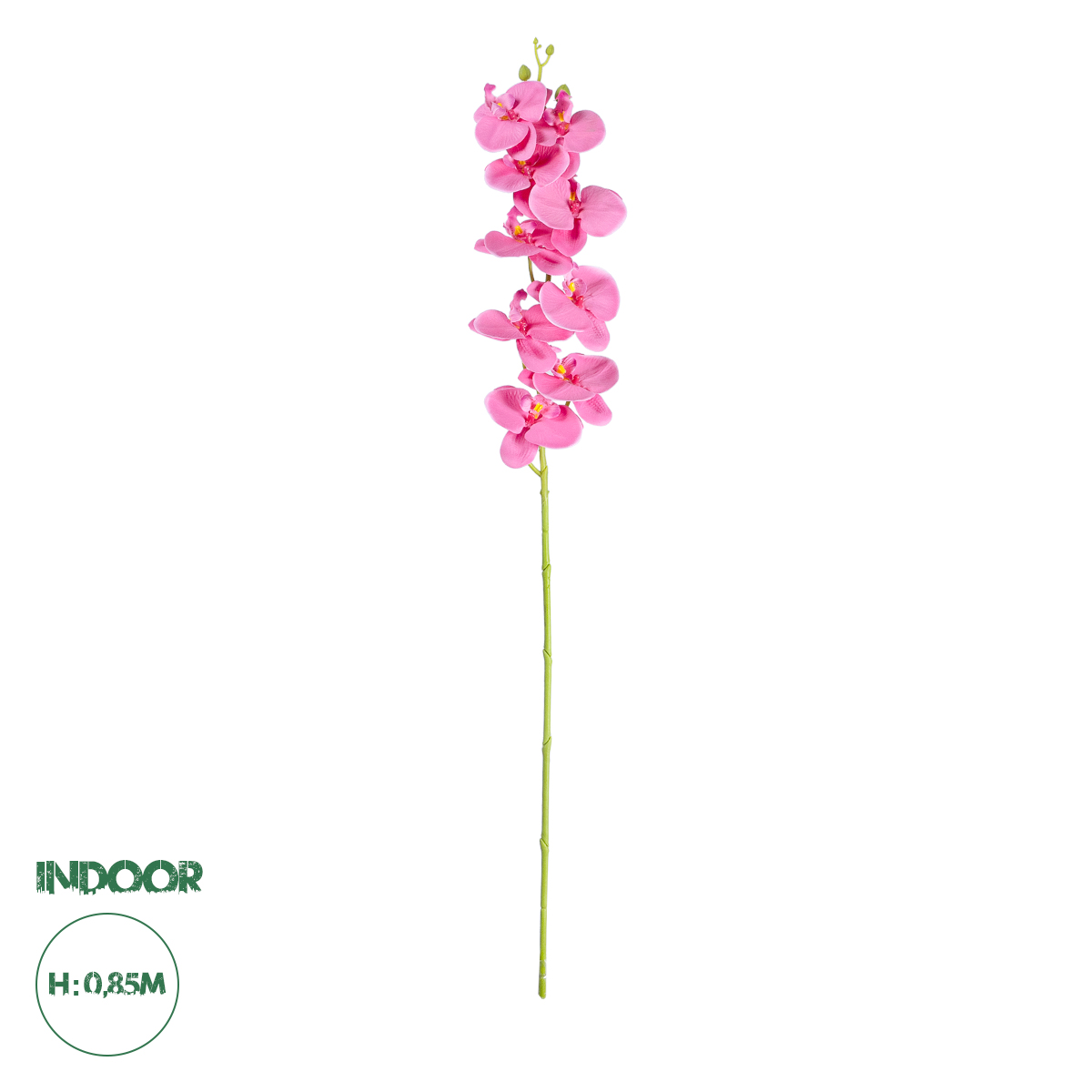 GloboStar® Artificial Garden PINK ORCHID BRANCH 21131 Τεχνητό Διακοσμητικό Κλαδί Ορχιδέας Y85cm