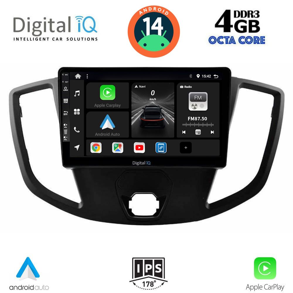 DIGITAL IQ BXF 6179_CPA (9inc) MULTIMEDIA TABLET for FORD TRANSIT mod. 2014-2020