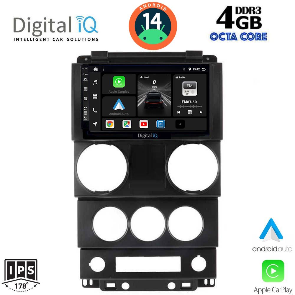 DIGITAL IQ BXF 6292_CPA (9inc) MULTIMEDIA TABLET for JEEP WRANGLER mod. 2006-2011