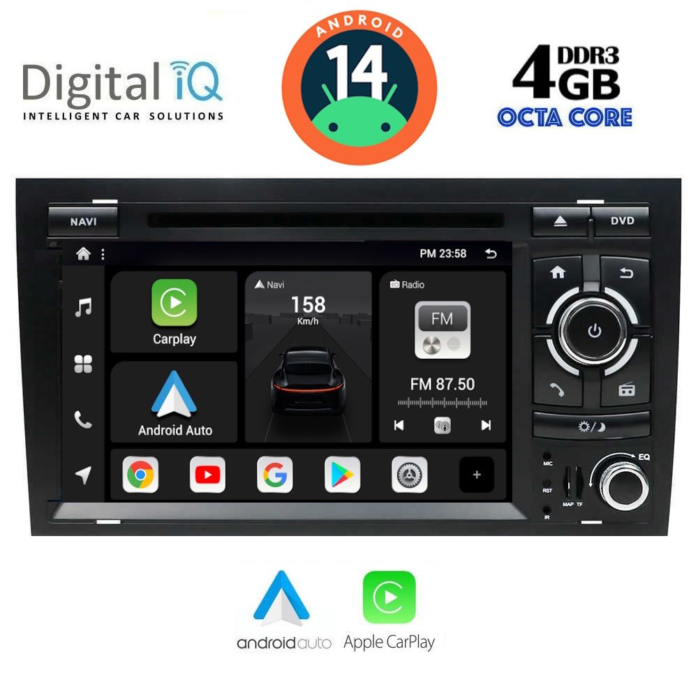 DIGITAL IQ BXF 650_CPAA (7'' DVD) MULTIMEDIA for AUDI A4 mod. 2002-2008