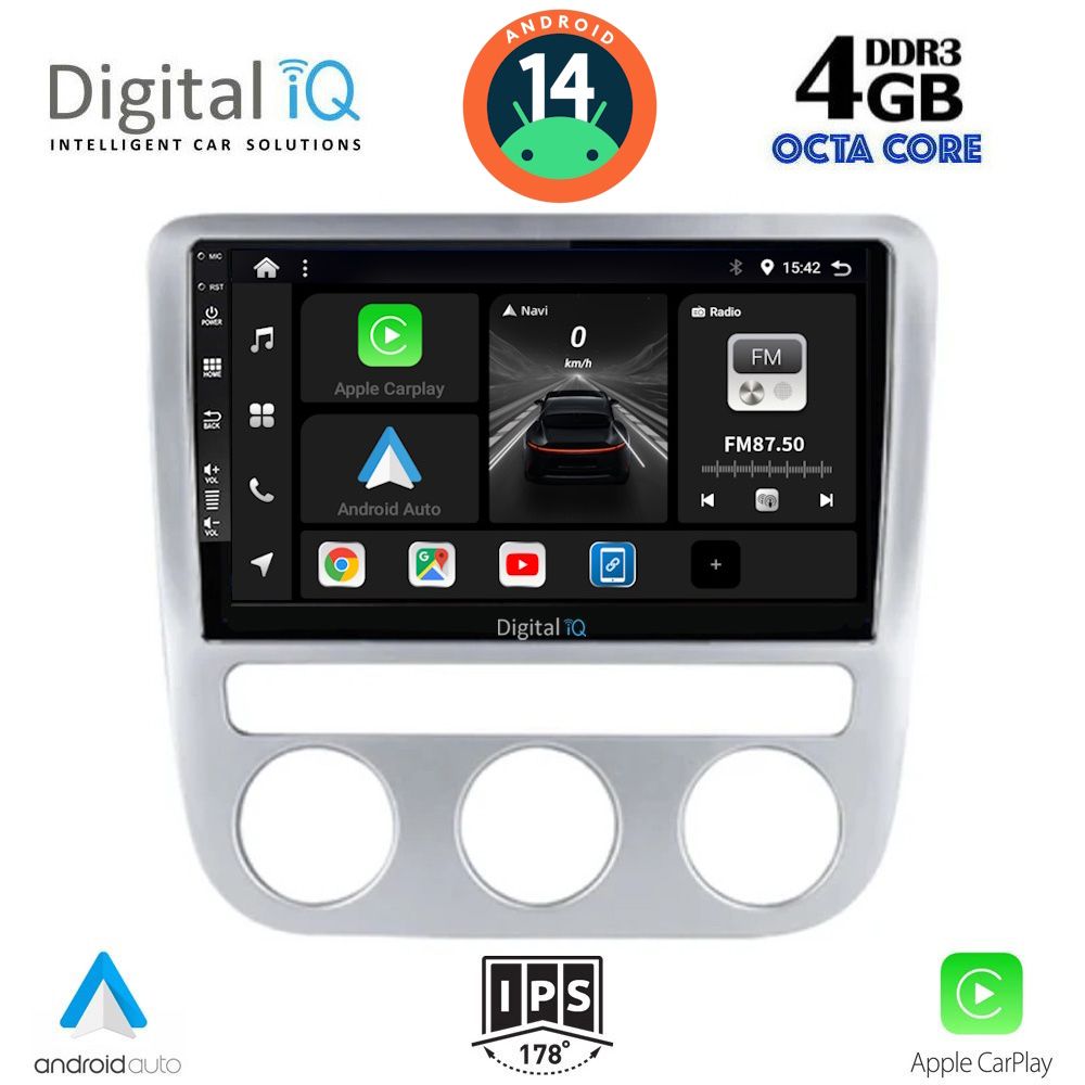 DIGITAL IQ BXF 6752_CPA CLIMA (9inc) MULTIMEDIA TABLET for VW EOS mod. 2006&gt; - SCIROCCO mod. 2008-2014