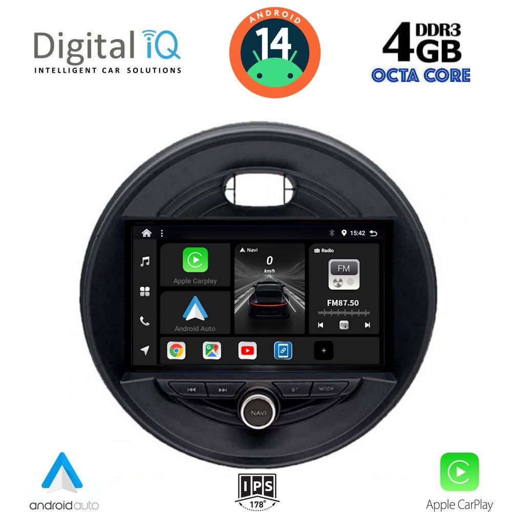 DIGITAL IQ BXF 6066_CPA (9inc) MULTIMEDIA TABLET for MINI COOPER (F55-56-F57) mod. 2015&gt; CLUBMAN (F54) mod. 2015&gt; ROADSTER (F59) mod. 2014&gt; COUNTRYMAN (F60) mod. 2016&gt;