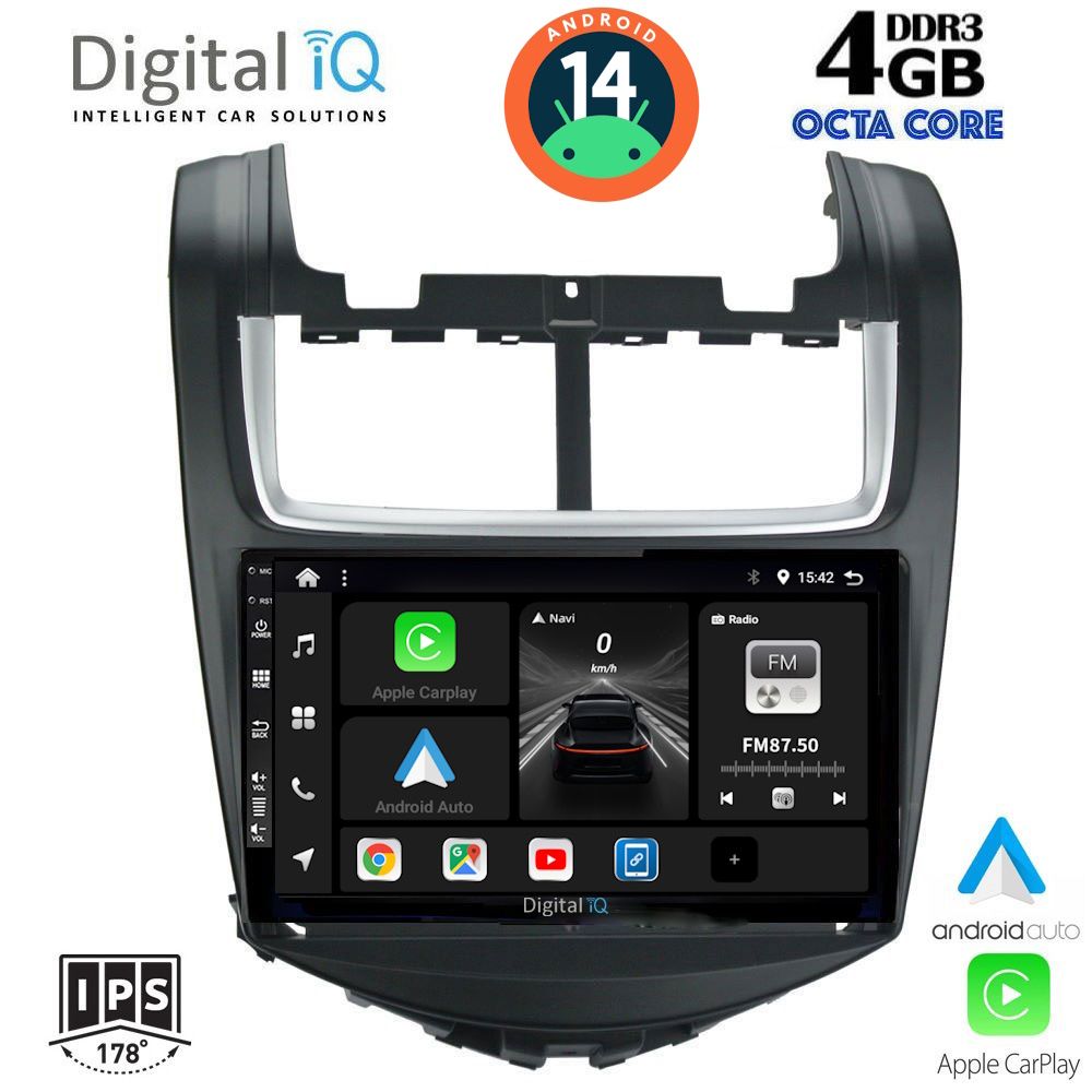 DIGITAL IQ BXF 6075_CPA (9inc) MULTIMEDIA TABLET for CHEVROLET AVEO mod. 2014-2017