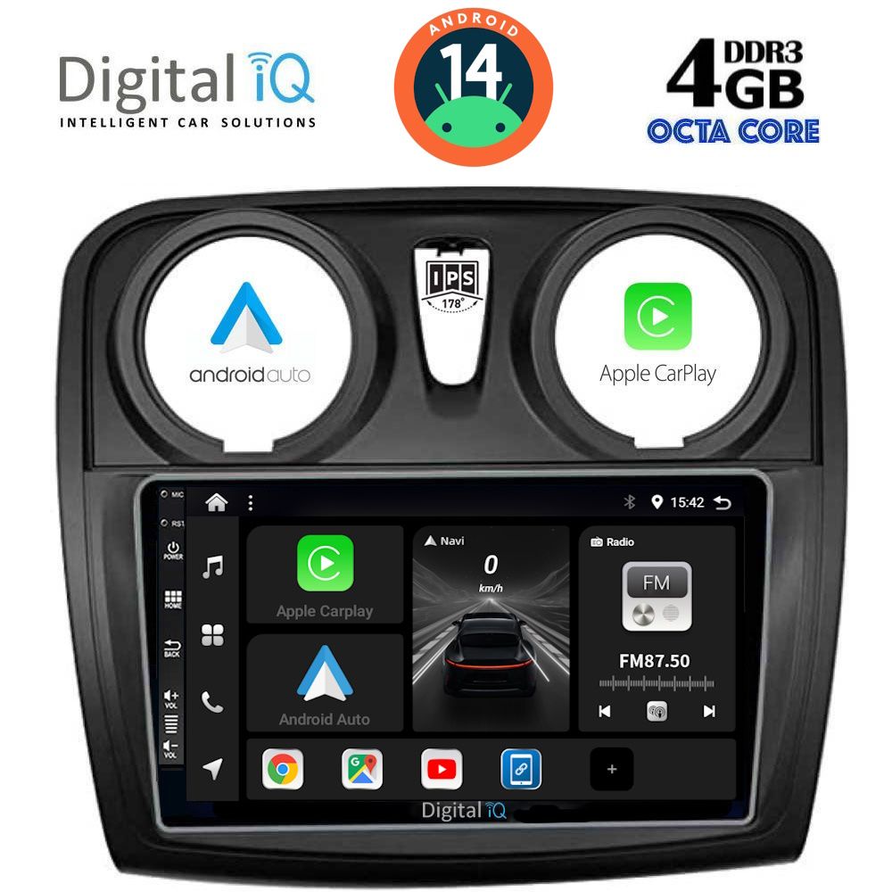 DIGITAL IQ BXF 6108_CPA (9inc) MULTIMEDIA TABLET for DACIA LOGAN – SANDERO mod. 2012-2019