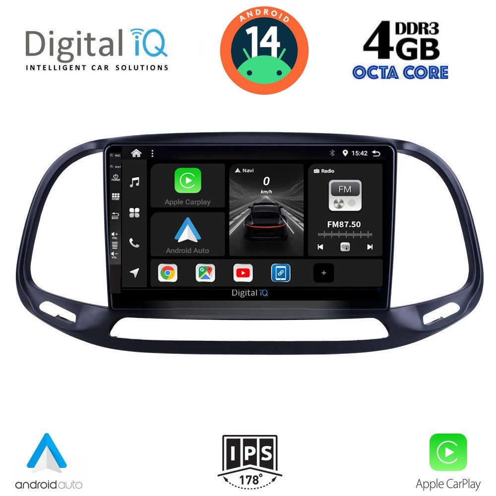 DIGITAL IQ BXF 6138_CPA (9inc) MULTIMEDIA TABLET for FIAT DOBLO – OPEL COMBO mod. 2015-2018