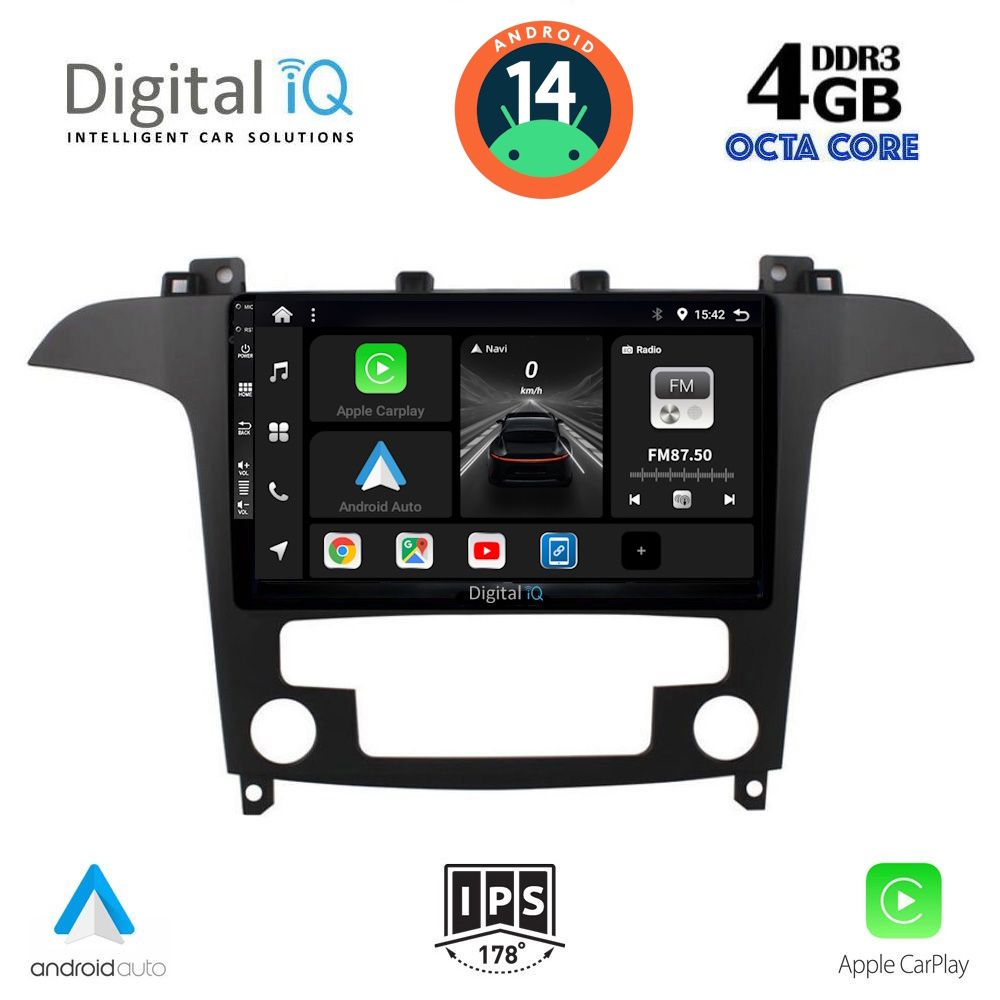 DIGITAL IQ BXF 6175_CPA CLIMA (9inc) MULTIMEDIA TABLET for FORD SMAX mod. 2006-2014