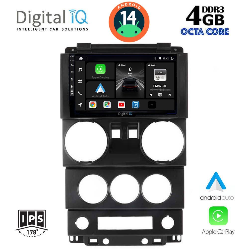 DIGITAL IQ BXF 6293_CPA (9inc) MULTIMEDIA TABLET for JEEP WRANGLER mod. 2006-2011