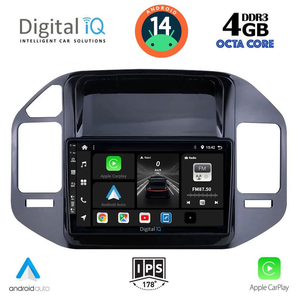 DIGITAL IQ BXF 6444_CPA (9inc) MULTIMEDIA TABLET for MITSUBISHI PAJERO mod. 1999-2006