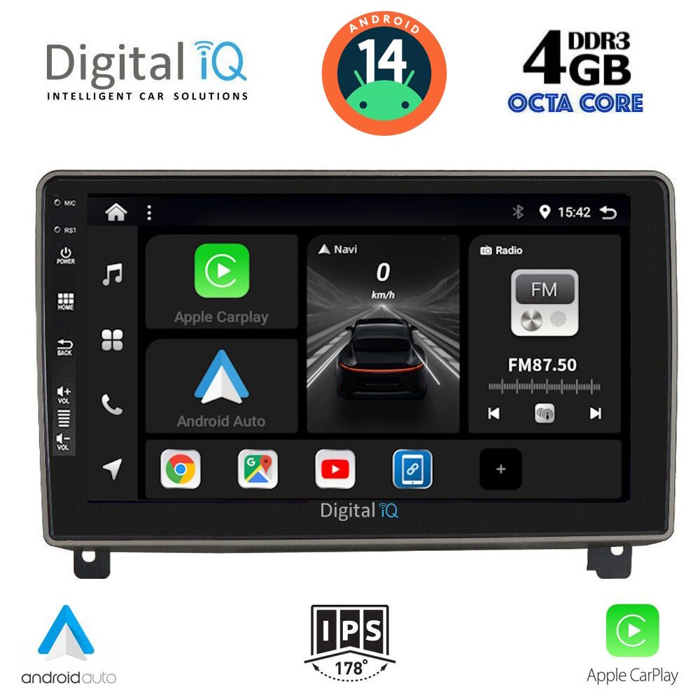 DIGITAL IQ BXF 6517_CPA (9inc) MULTIMEDIA TABLET for PEUGEOT 407 mod. 2004-2011