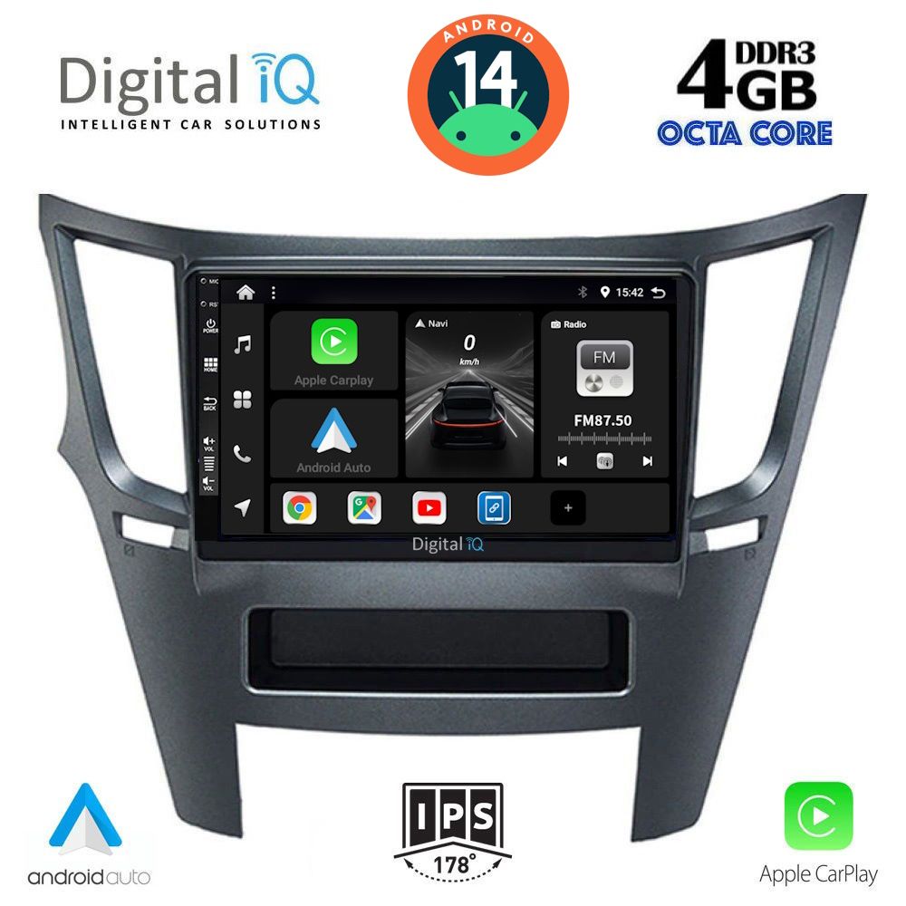 DIGITAL IQ BXF 6667_CPA (9inc) MULTIMEDIA TABLET for SUBARU LEGACY - OUTBACK mod. 2009&gt;