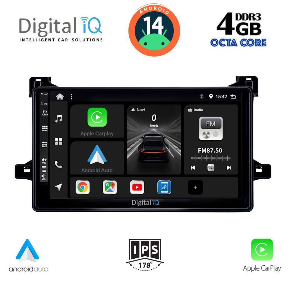 DIGITAL IQ BXF 6727_CPA (9inc) MULTIMEDIA TABLET for TOYOTA PRIUS mod. 2016-2020