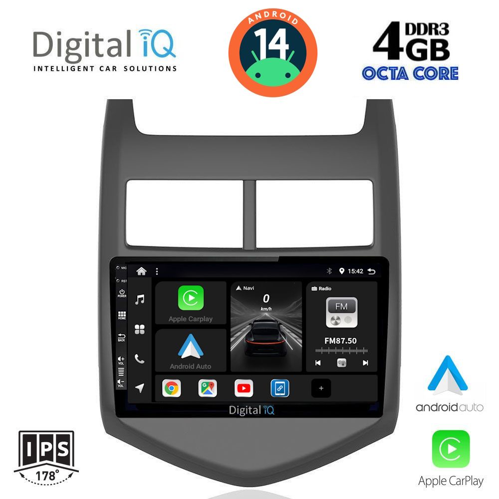 DIGITAL IQ BXF 6074_CPA (9inc) MULTIMEDIA TABLET for CHEVROLET AVEO mod. 2011-2014