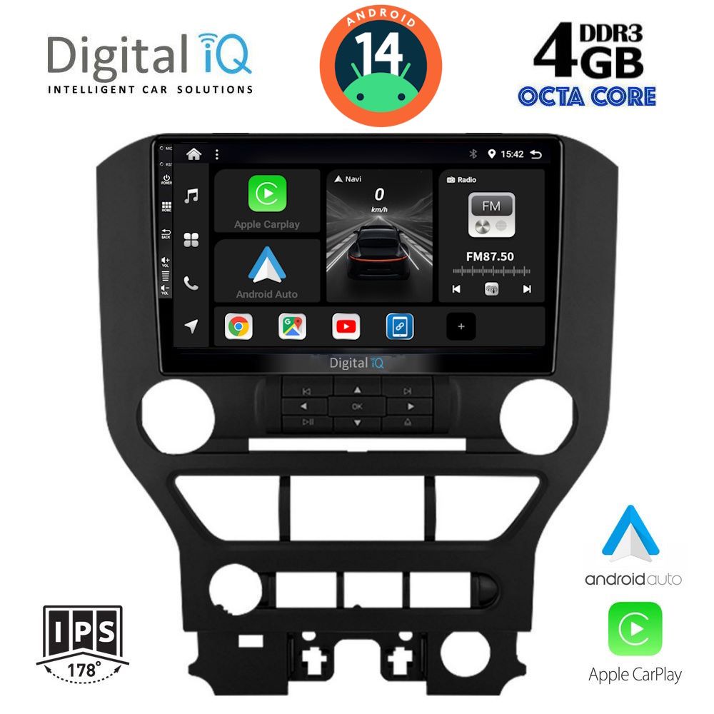 DIGITAL IQ BXF 6166_CPA (9inc) MULTIMEDIA TABLET for FORD MUSTANG mod. 2015-2020