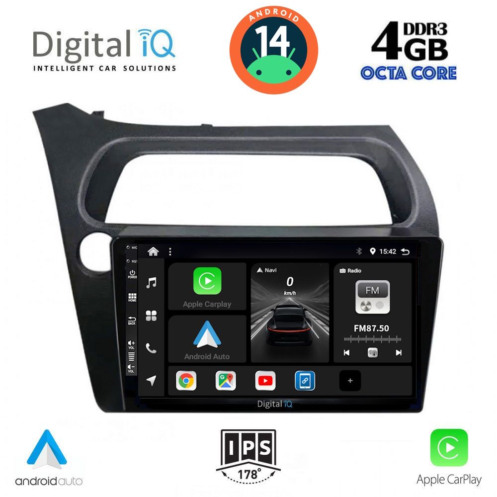 DIGITAL IQ BXF 6189_CPA (9inc) MULTIMEDIA TABLET for HONDA CIVIC 3D-5D mod. 2006-2012