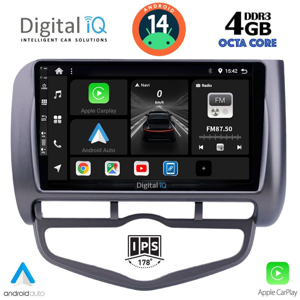 DIGITAL IQ BXF 6210_CPA CLIMA (9inc) MULTIMEDIA TABLET for HONDA JAZZ mod. 2002-2008