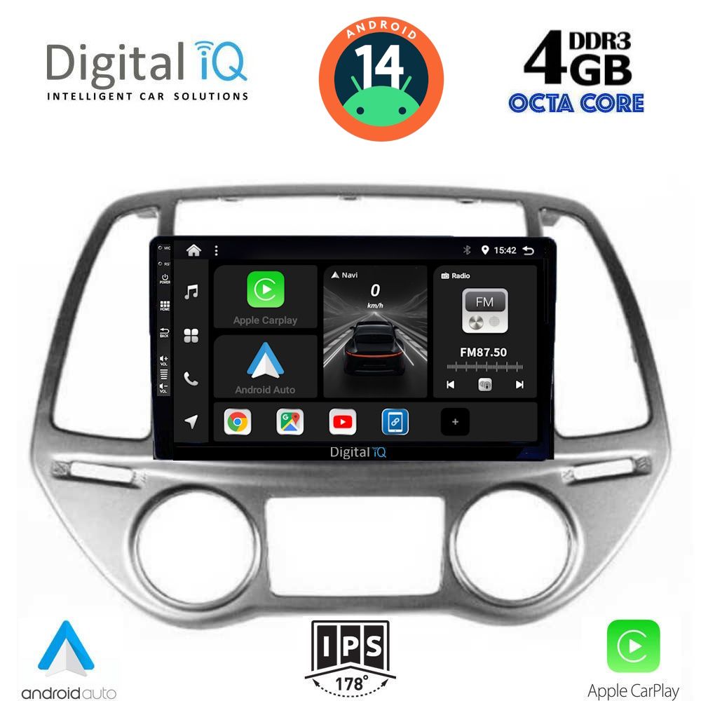 DIGITAL IQ BXF 6227_CPA CLIMA (9inc) MULTIMEDIA TABLET for HYUNDAI i20 mod. 2008-2012