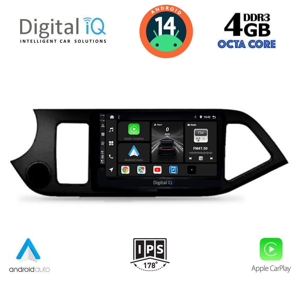 DIGITAL IQ BXF 6308_CPA (9inc) MULTIMEDIA TABLET for KIA PICANTO mod. 2011-2017