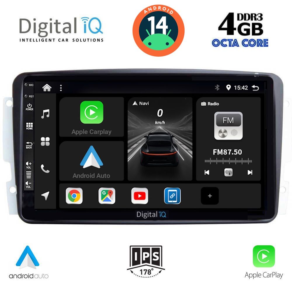 DIGITAL IQ BXF 6401_CPA (9inc) MULTIMEDIA TABLET for MERCEDES CLK (W209) mod. 2000-2004