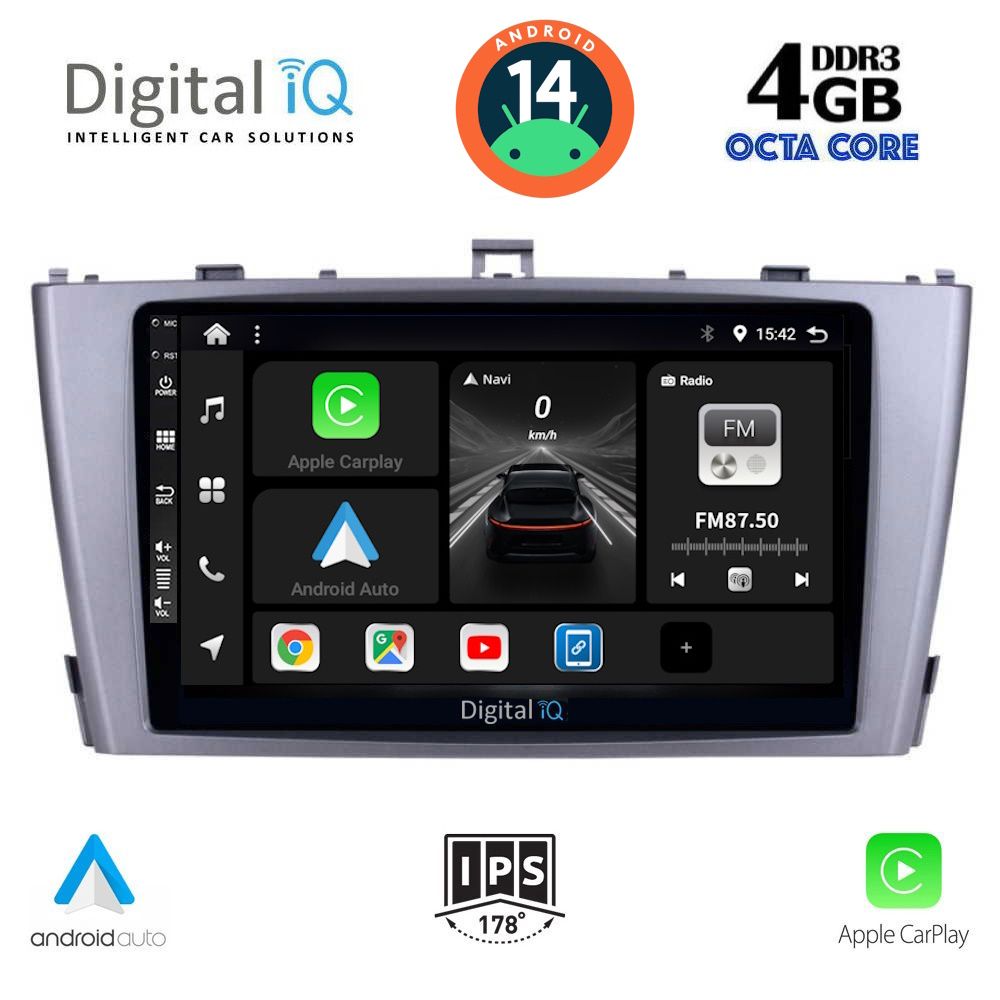 DIGITAL IQ BXF 6705_CPA (9inc) MULTIMEDIA TABLET for TOYOTA AVENSIS (T27) mod. 2009-2015