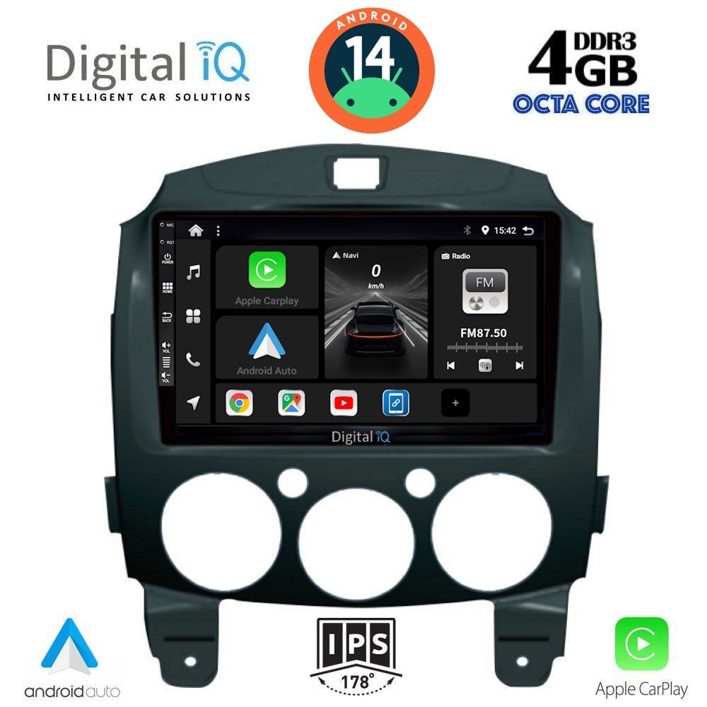 DIGITAL IQ BXF 6361_CPA (9inc) MULTIMEDIA TABLET for MAZDA 2 mod. 2007-2014