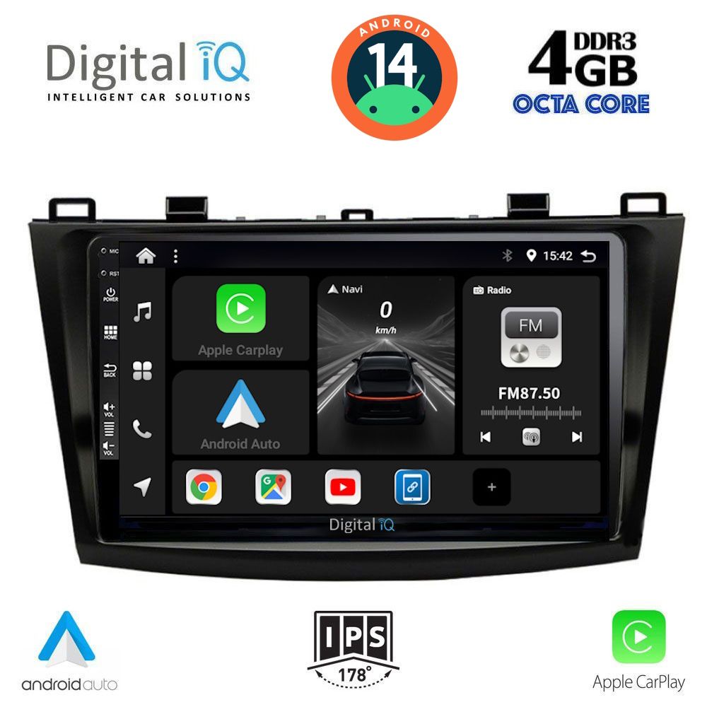 DIGITAL IQ BXF 6366_CPA (9inc) MULTIMEDIA TABLET for MAZDA 3 mod. 2009-2014