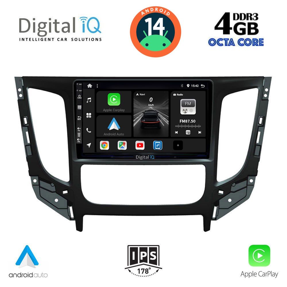 DIGITAL IQ BXF 6437_CPA CLIMA (9inc) MULTIMEDIA TABLET for MITSUBISHI L200 mod. 2015&gt; με CLIMA