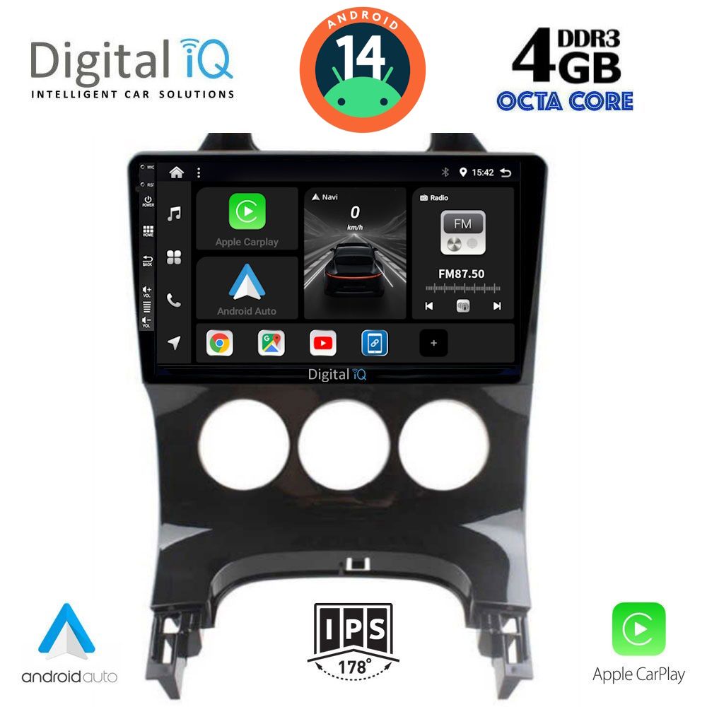 DIGITAL IQ BXF 6515_CPA A/C (9inc) MULTIMEDIA TABLET for PEUGEOT 3008 mod. 2008-2016 με A/C