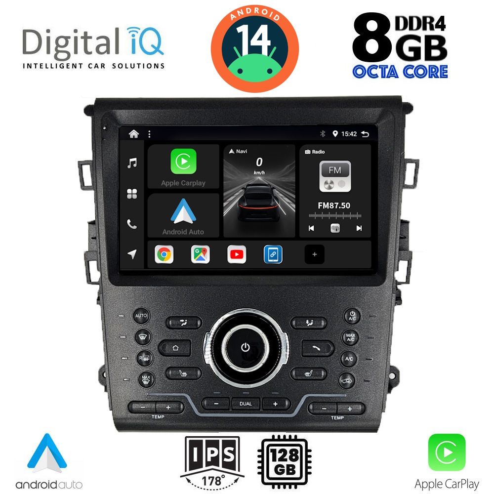 DIGITAL IQ BXF 7164_CPA CLIMA (9inc) MULTIMEDIA TABLET for FORD MONDEO mod. 2014&gt;