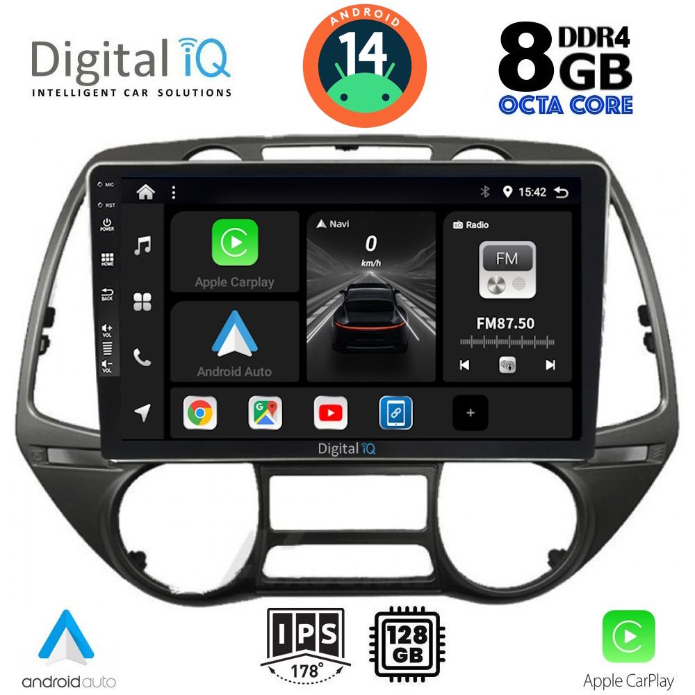 DIGITAL IQ BXF 7226_CPA (9inc) MULTIMEDIA TABLET for HYUNDAI i20 mod. 2008-2013