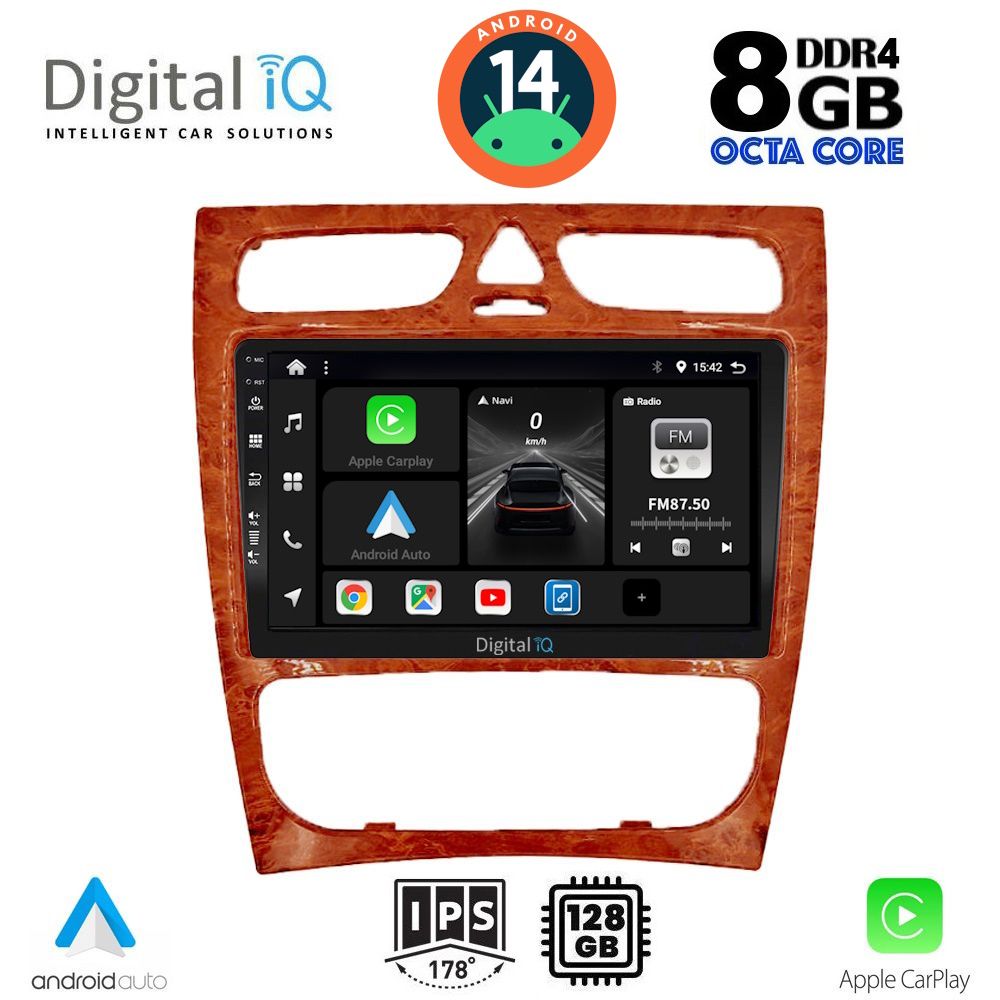 DIGITAL IQ BXF 7402CH_CPA (9inc) MULTIMEDIA TABLET for MERCEDES C (W203) mod. 1999-2004