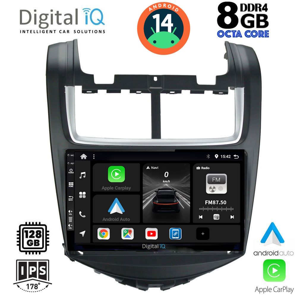 DIGITAL IQ BXF 7075_CPA (9inc) MULTIMEDIA TABLET for CHEVROLET AVEO mod. 2014-2017