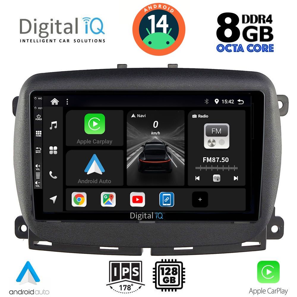 DIGITAL IQ BXF 7131_CPA (9inc) MULTIMEDIA TABLET for FIAT 500 mod. 2016&gt;