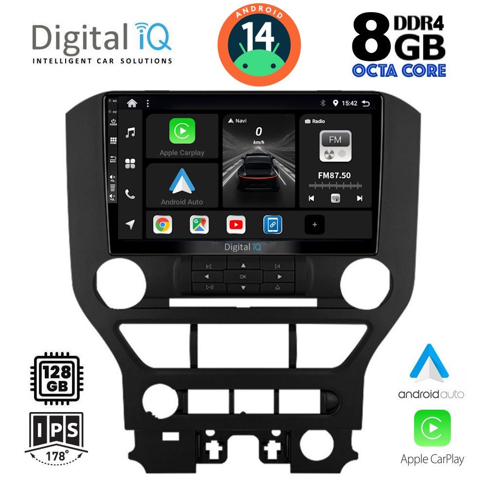 DIGITAL IQ BXF 7166_CPA (9inc) MULTIMEDIA TABLET for FORD MUSTANG mod. 2015-2020