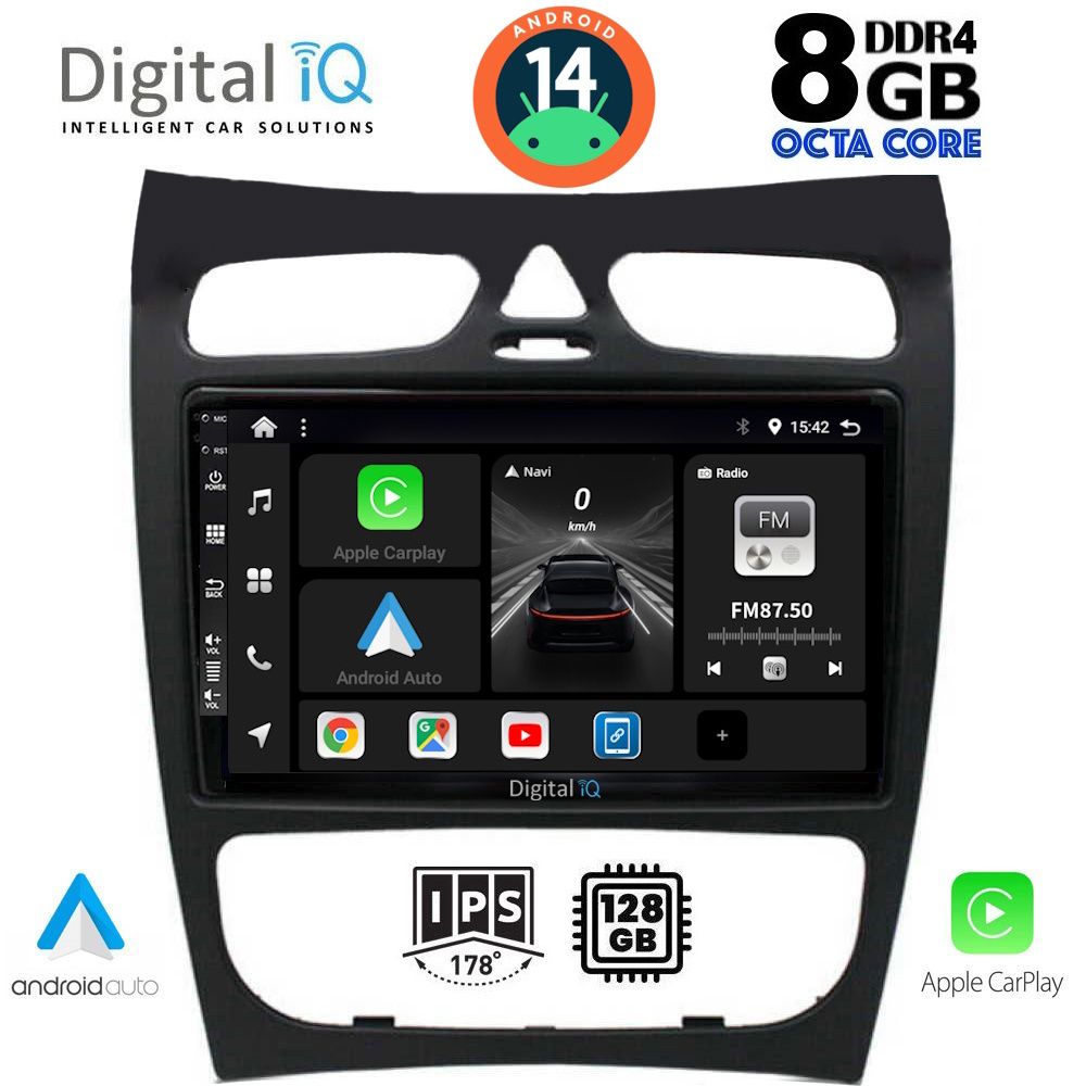 DIGITAL IQ BXF 7406_CPA (9inc) MULTIMEDIA TABLET for MERCEDES CLK (W209) mod. 2000-2004