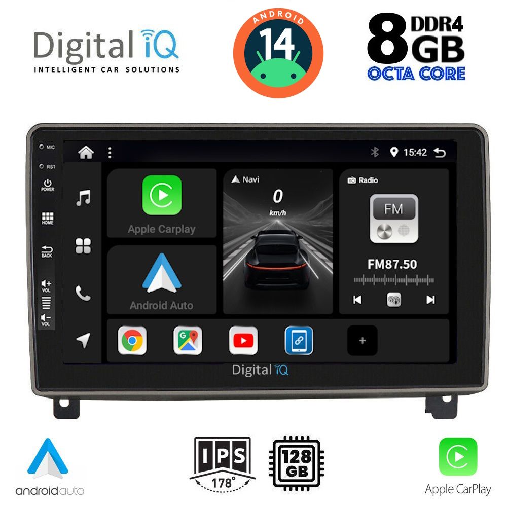 DIGITAL IQ BXF 7517_CPA (9inc) MULTIMEDIA TABLET for PEUGEOT 407 mod. 2004-2011