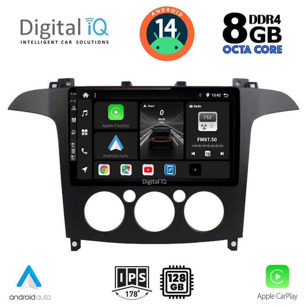 DIGITAL IQ BXF 7175_CPA A/C (9inc) MULTIMEDIA TABLET for FORD SMAX mod. 2006-2014