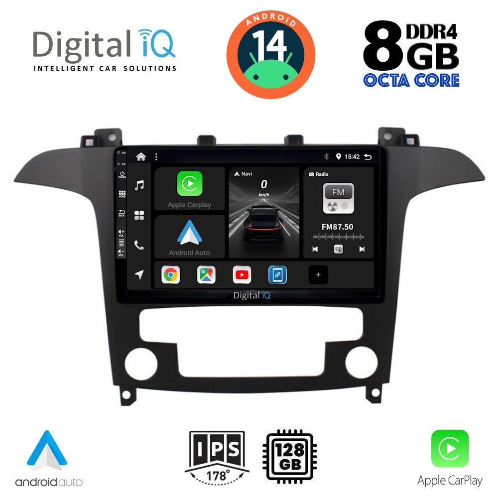 DIGITAL IQ BXF 7175_CPA CLIMA (9inc) MULTIMEDIA TABLET for FORD SMAX mod. 2006-2014