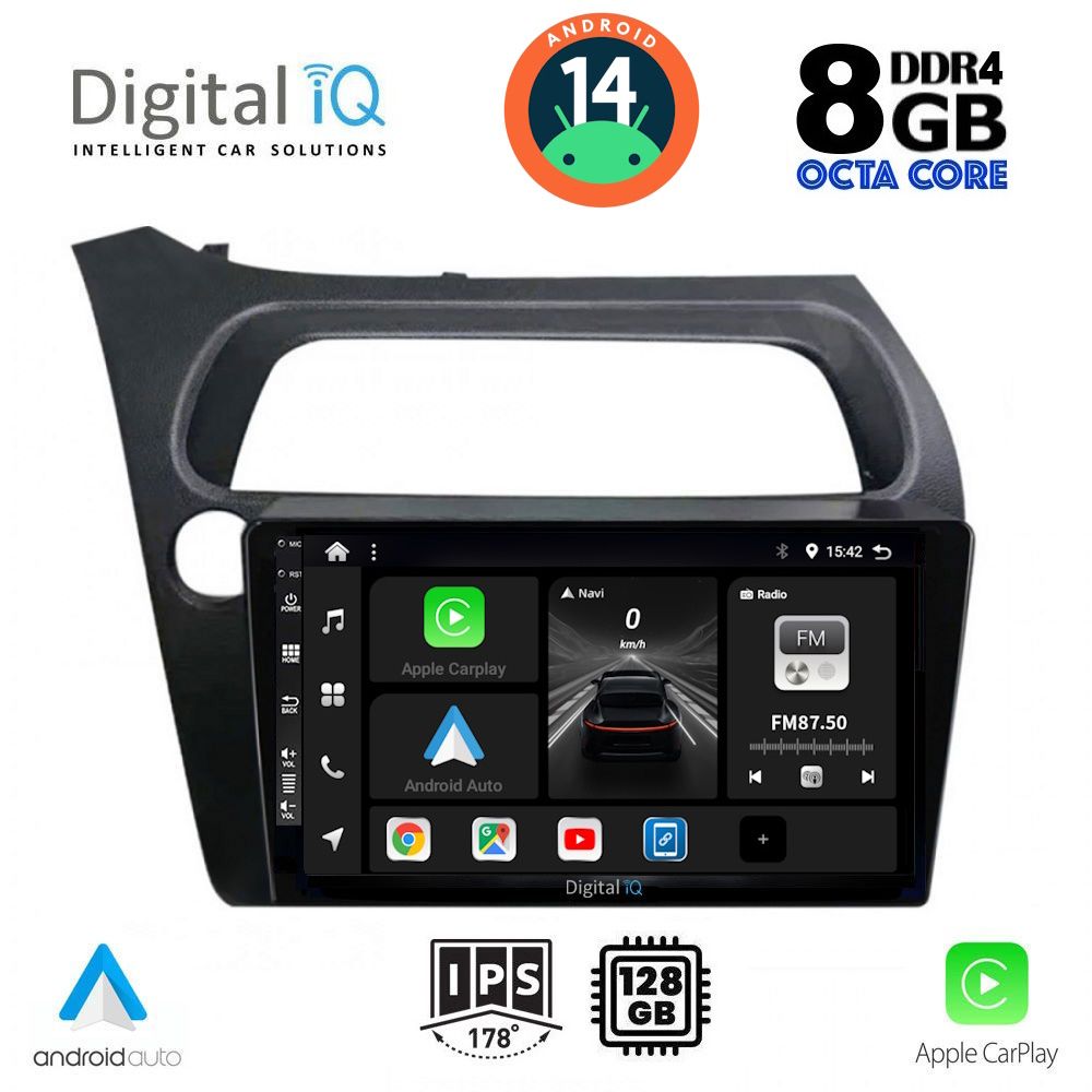 DIGITAL IQ BXF 7189_CPA (9inc) MULTIMEDIA TABLET for HONDA CIVIC 3D-5D mod. 2006-2012